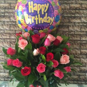 Happy Birthday con rosas